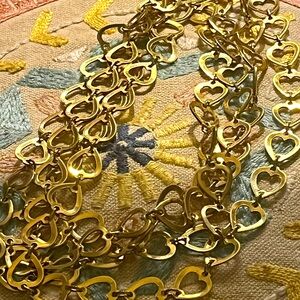 🔥ALL HEARTS GOLD 52” CHAIN Necklace Vintage